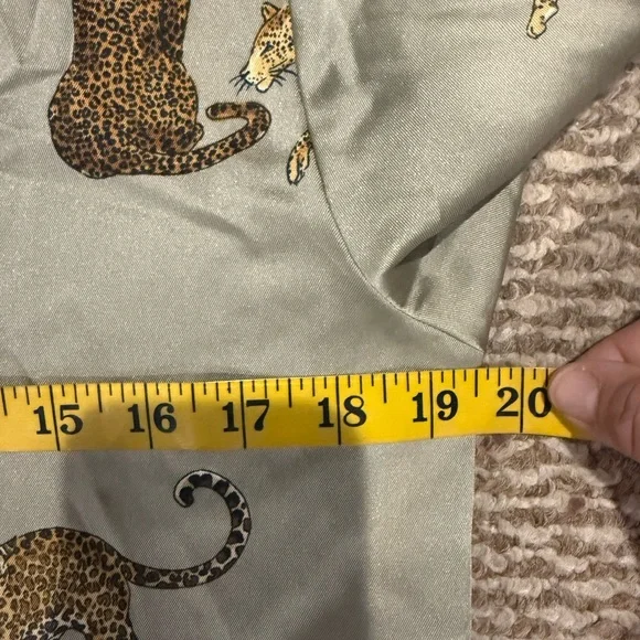 Zara Khaki and Leopard Print Blouse - Picture 5 of 7